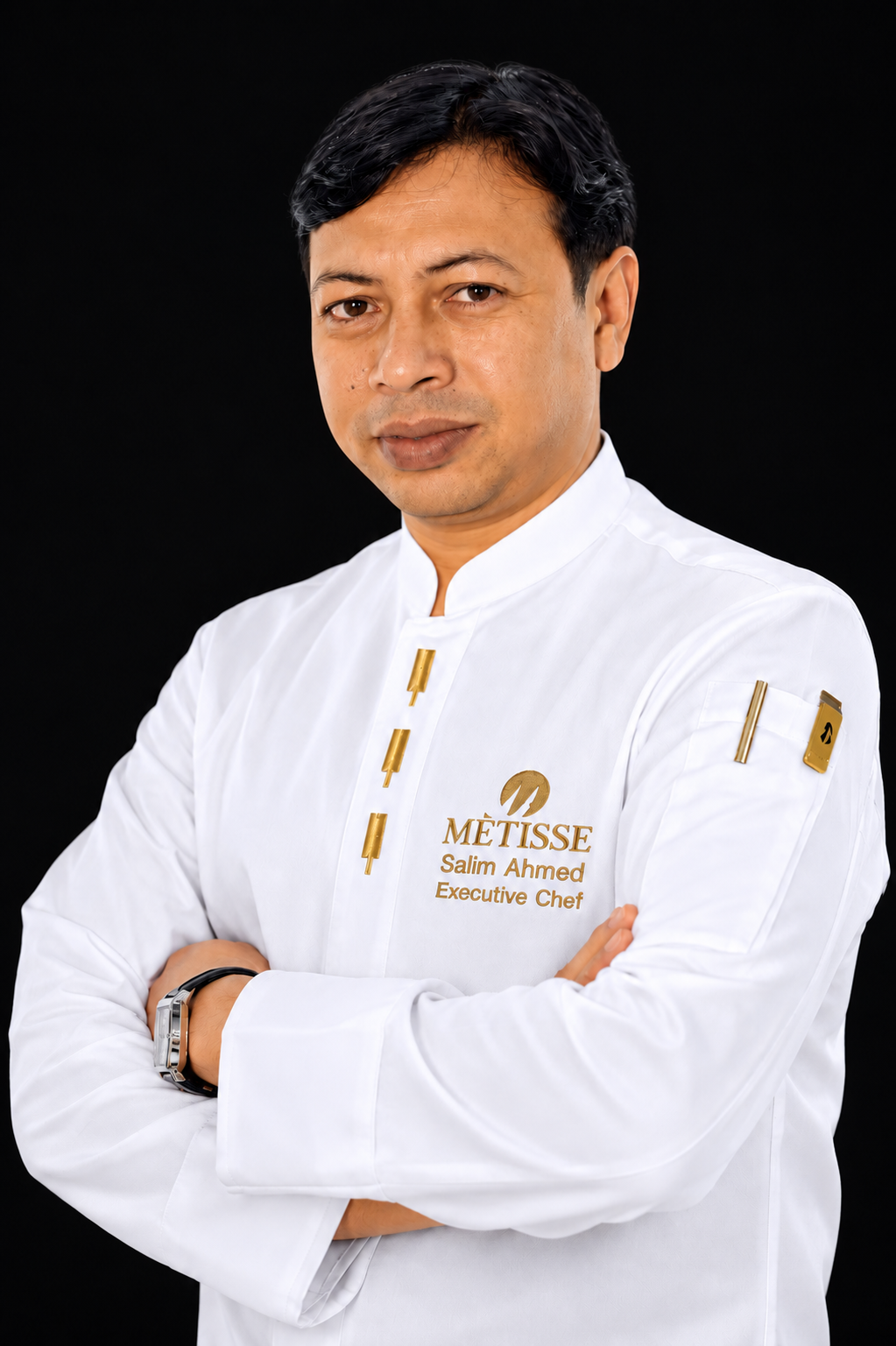 Executive Chef Salim Ahmed in his kitchen at Métisse